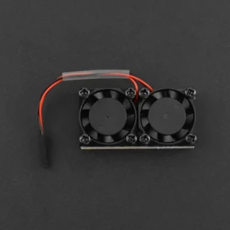 dual fan aluminum heatsink for raspberry pi 4b 3b+ 3b, 7500rpm cooler with 2 heat sinks, 5v cooling fan kit